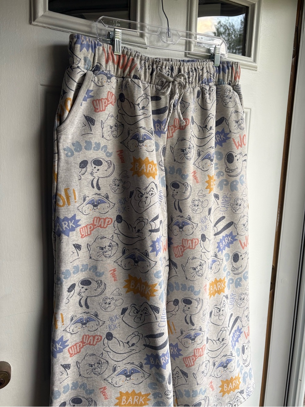 Disney Parks Critter Chaos Gray Graphic Print Lounge Pants w/ Pockets Women’s XL